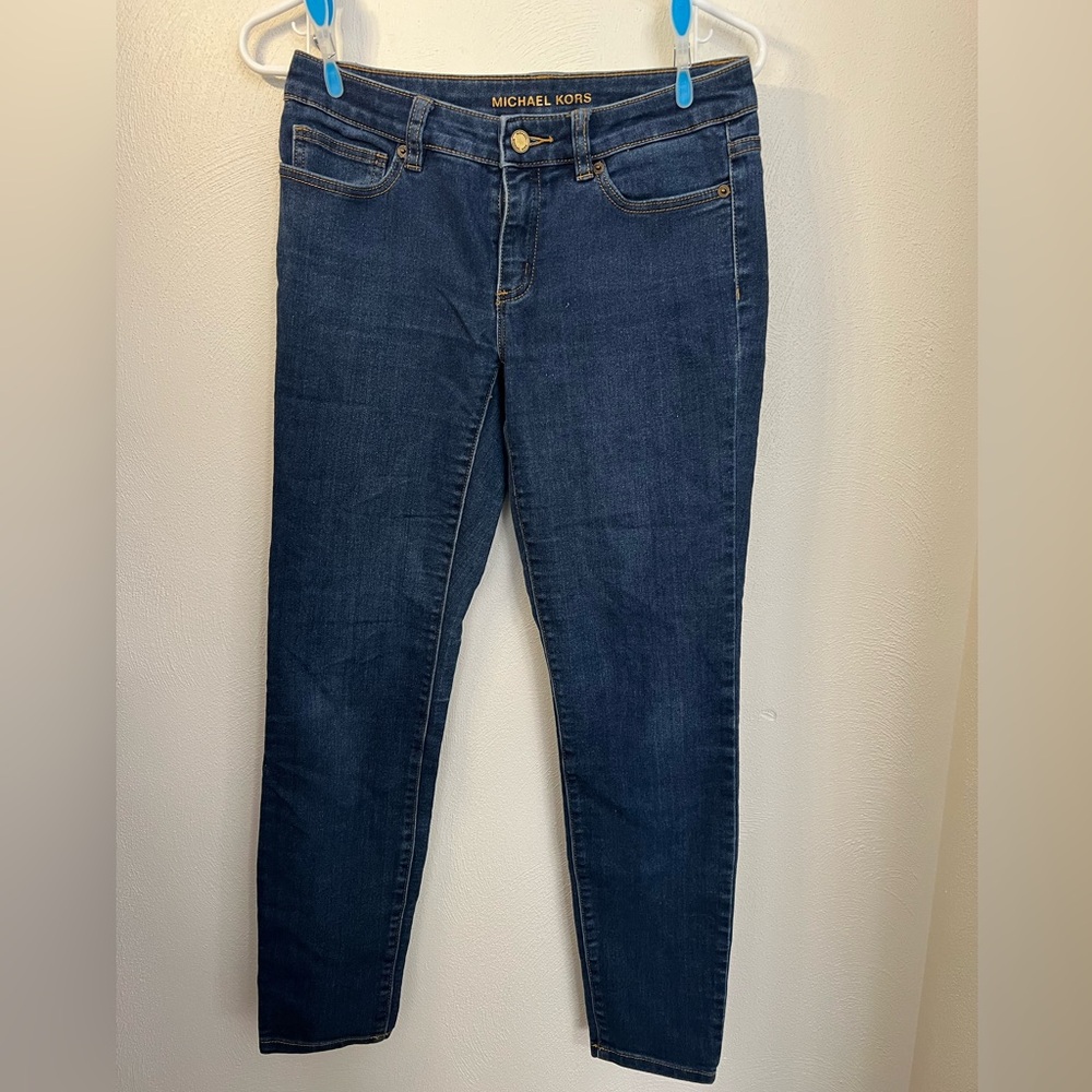 MICHAEL KORS Classic Logo Dark Wash‎ Denim Jeans Skinny Women's Size 4